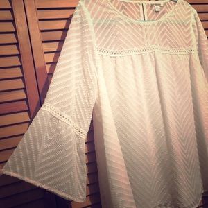 XL JPR Bell Sleeve Ivory boho FREE GIFT w/PURCHASE